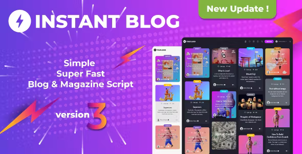 Instant Blog – Fast  Simple Blog Php Script 3.2 Nulled + Extended License Free Download