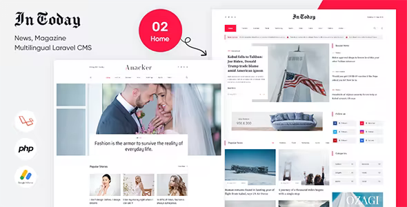Intoday – News, Magazine Multilingual Laravel CMS 1.0.3 Nulled + Extended License Free Download