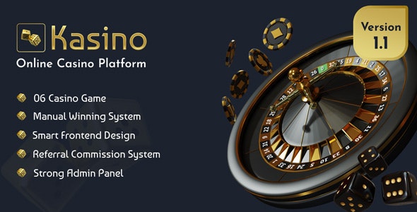 Kasino – Online Casino Platform Nulled + Extended License Free Download