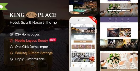 KingPlace WordPress Theme – Hotel, Spa and Resorts Booking Theme 1.2.11
 Nulled + Extended License Free Download