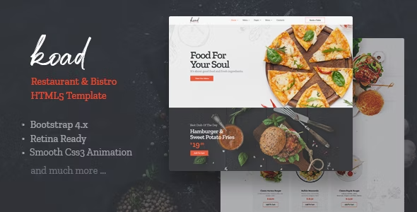 Koad – Restaurant & Bistro WordPress Theme 1.0
 Nulled + Extended License Free Download