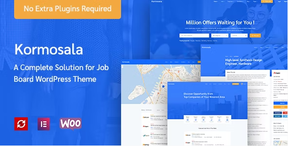 Kormosala – Job Board WordPress Theme 1.0.40
 Nulled + Extended License Free Download