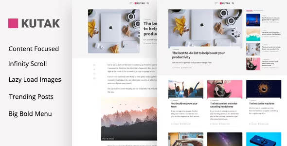 Kutak – Minimal Blog WordPress Theme 2.2
 Nulled + Extended License Free Download
