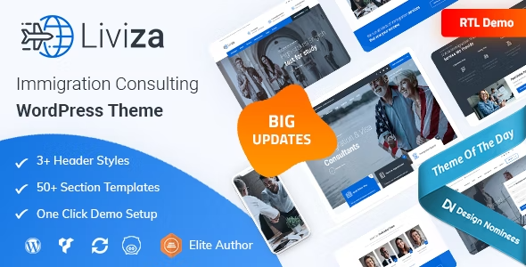 Liviza – Immigration Consulting WordPress Theme 3.2
 Nulled + Extended License Free Download