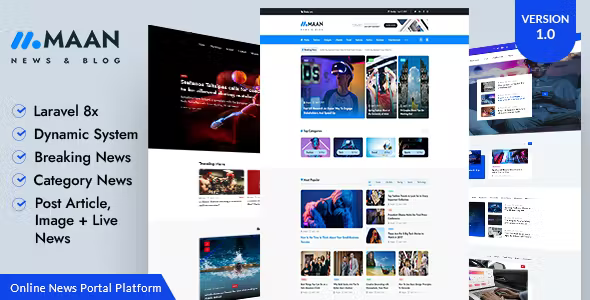 Maan News- Laravel Magazine Blog  News PHP Script 4.0.0 Nulled + Extended License Free Download
