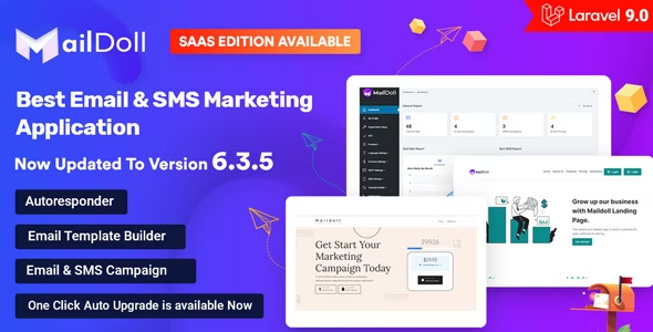 Maildoll – Email Marketing  SMS Marketing SaaS Application 6.7.3 Nulled + Extended License Free Download