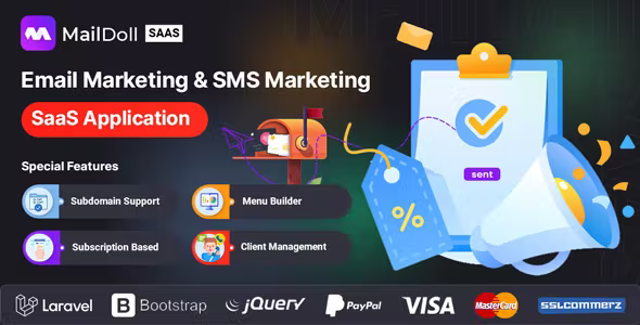 Maildollsaas – Email Marketing & SMS Marketing SaaS Application Nulled + Extended License Free Download