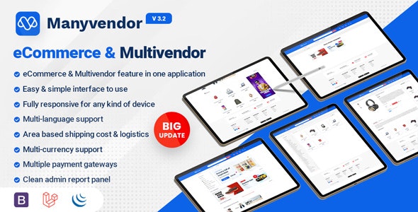 Manyvendor – eCommerce & Multi-vendor CMS Nulled + Extended License Free Download