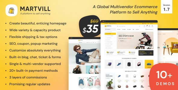 Martvill – A Global Multivendor Ecommerce Platform to Sell Anything Nulled + Extended License Free Download