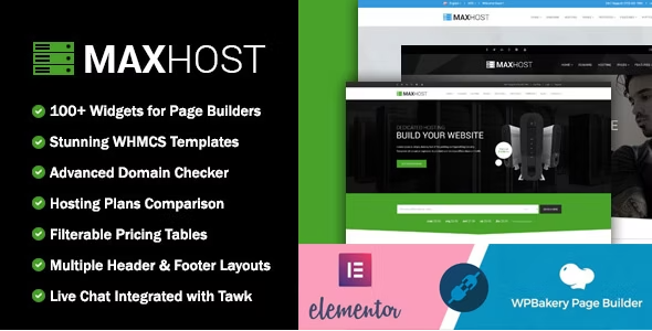 MaxHost – Web Hosting, WHMCS And Corporate Business WordPress Theme 9.7.8
 Nulled + Extended License Free Download