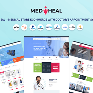 Medheal – Medical store eCommerce with doctor appointment system 1.6.0 Nulled + Extended License Free Download
