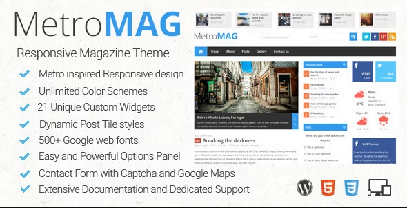 Metro Magazine Responsive WordPress Theme 3.1
 Nulled + Extended License Free Download