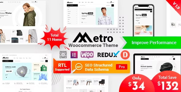 Metro – Minimal WooCommerce WordPress Theme 2.2
 Nulled + Extended License Free Download