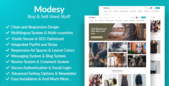 Modesy – Marketplace  Classified Ads Script 2.4.3 Nulled + Extended License Free Download