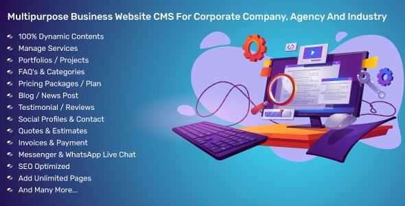 Multipurpose Business Website CMS For Corporate Company, Agency And Industry 4.1 Nulled + Extended License Free Download