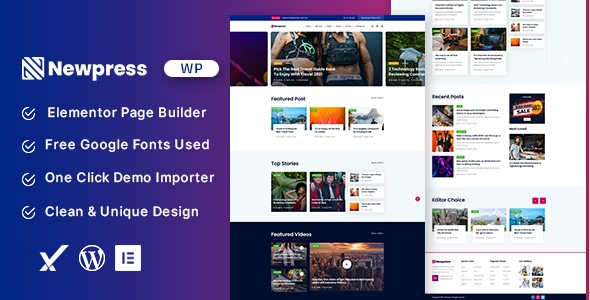 Newpress – Blog Magazine WordPress Theme 1.0.0
 Nulled + Extended License Free Download