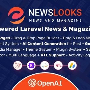 NewsLooks | OpenAI Powered Laravel News  Magazines Script Nulled + Extended License Free Download