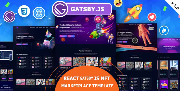 NFT ArtStar – React Gatsby.js NFT Marketplace Template Nulled + Extended License Free Download