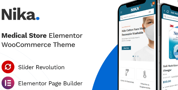 Nika Medical Elementor WooCommerce Theme 1.1.11
 Nulled + Extended License Free Download