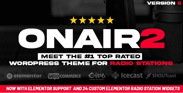 Onair2 – Radio Station WordPress Theme With Non-Stop Music Player 5.3.2
 Nulled + Extended License Free Download