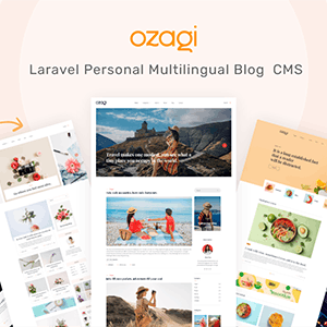 Ozagi – Personal Blog Multilingual Laravel CMS Nulled + Extended License Free Download
