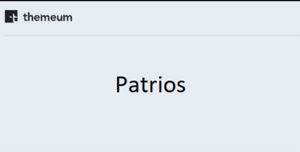 Patrios – WordPress Theme 1.2.2
 Nulled + Extended License Free Download