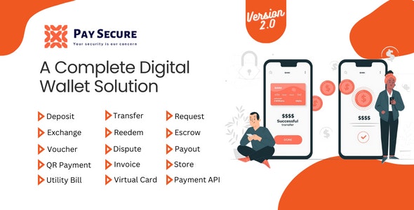Pay Secure – A Complete Digital Wallet Solution 2.0 Nulled + Extended License Free Download