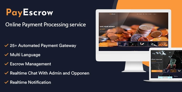 PayEscrow – Online Payment Processing Service 3.0 Nulled + Extended License Free Download