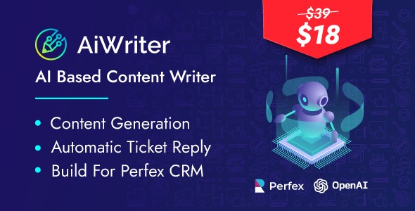 Perfex AiWriter – Content Generator And Automatic Ticket Reply Module 2.5.0 Nulled + Extended License Free Download