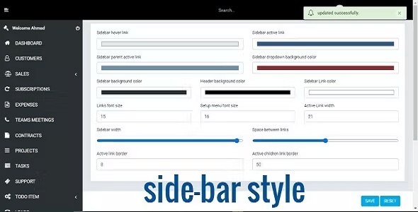 Perfex CRM Custom Sidebar Style Nulled + Extended License Free Download