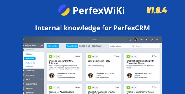 PerfexWiki – Internal knowledge for Perfex CRM Nulled + Extended License Free Download