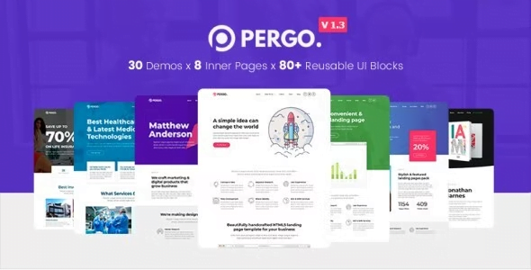 Pergo – Multipurpose Landing Page WordPress Theme 1.7.7
 Nulled + Extended License Free Download