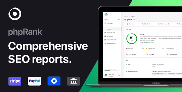 phpRank – SEO Reports  Tools Platform (SaaS) 12 Nulled + Extended License Free Download