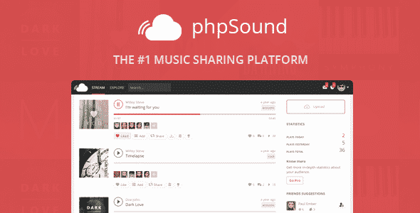 phpSound 6.6.0 – Music Sharing Platform
 Nulled + Extended License Free Download