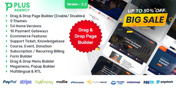 PlusAgency – Multipurpose Website CMS / Business CMS Nulled + Extended License Free Download