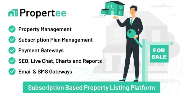 Propertee – Subscription Based Property Listing Platform Nulled + Extended License Free Download