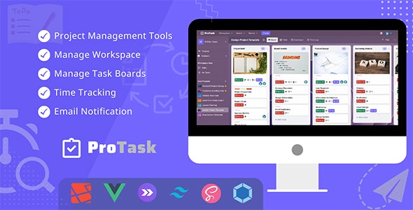 ProTask – A teamwork project management tool including time tracking Nulled + Extended License Free Download