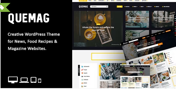 Quemag – Creative WordPress Theme for Bloggers 1.6
 Nulled + Extended License Free Download