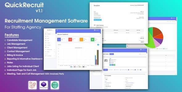 QuickRecruit SaaS – Recruitment CRM and Talent Acquisition System in Laravel Nulled + Extended License Free Download