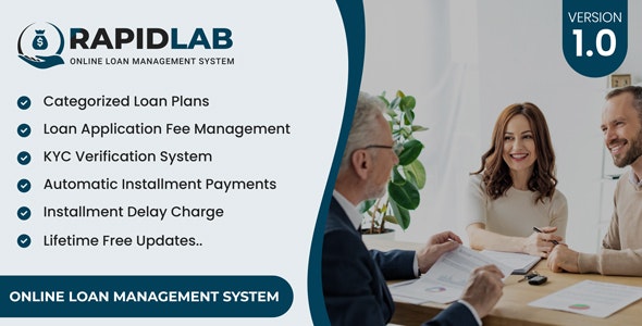 RapidLab – Online Loan Management System Nulled + Extended License Free Download