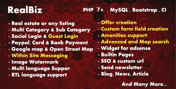 RealBiz – Real Estate Listing Agency Portal Nulled + Extended License Free Download