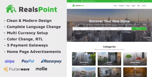RealsPoint – Real Estate Property Listing Platform 1.5 Nulled + Extended License Free Download
