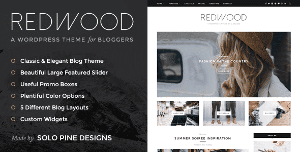 Redwood 1.6 – A Responsive WordPress Blog Theme
 Nulled + Extended License Free Download