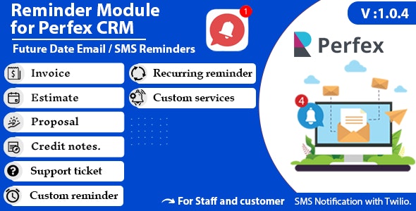 Reminder module for Perfex CRM 1.0.4 Nulled + Extended License Free Download