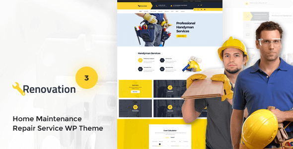 Renovation – Repair Service, Home Maintenance Theme 4.3.7
 Nulled + Extended License Free Download
