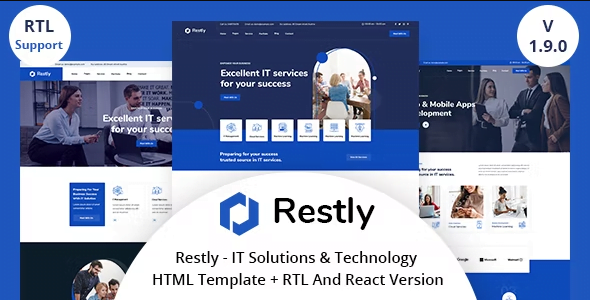 Restly WordPress Theme 1.2.7- IT Solutions & Technology
 Nulled + Extended License Free Download