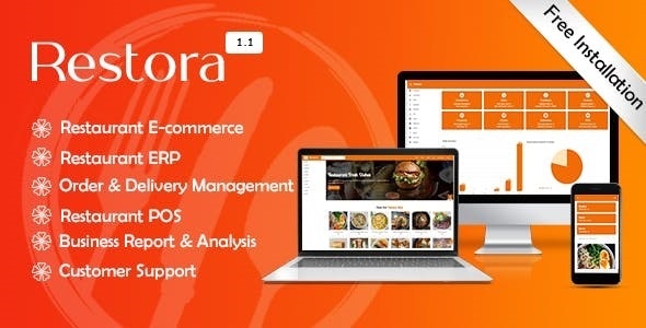 Restora – Restaurant Management System + Restaurant E-commerce Nulled + Extended License Free Download