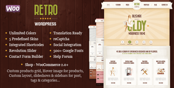Retro 4.2.0 – Vintage WordPress Theme
 Nulled + Extended License Free Download