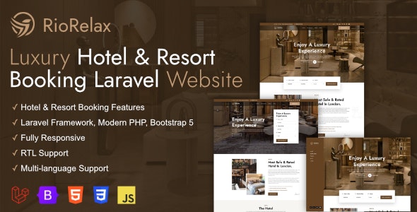 RioRelax – Laravel Luxury Hotel  Resort Booking Website Nulled + Extended License Free Download