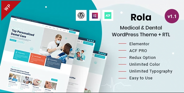 Rola WordPress Theme 2.2 – Medical Dental Theme
 Nulled + Extended License Free Download